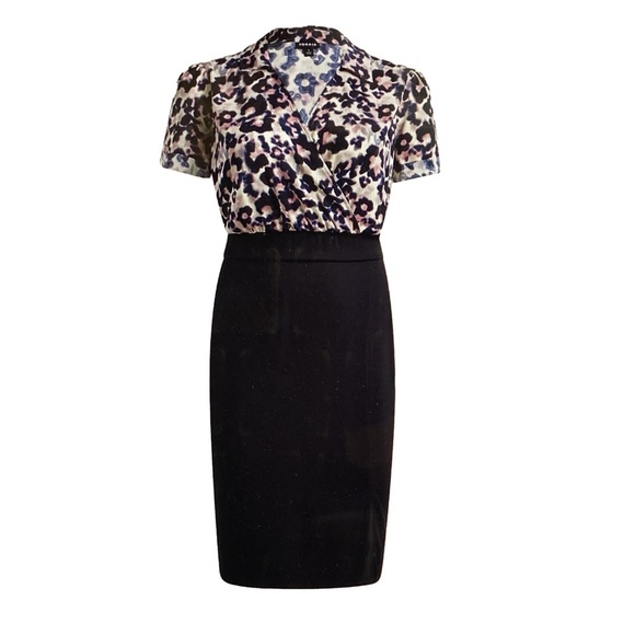 NWT TORRID At The Knee Ponte Studio Crepe Bodycon Floral Black Dress Plus sz 2X - Picture 6 of 17